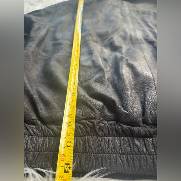 REMY vintage 80's Men's Lamb Skin Leather Bomber Jacket, Black, size 38 MODERN - Picture 8 of 13